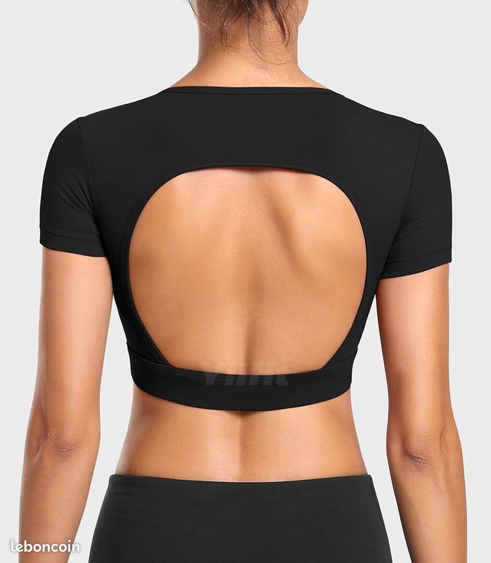 Shirt Crop Dos Nu T Shirt Haut De Sport Dos Nu Pour Femme Fitness