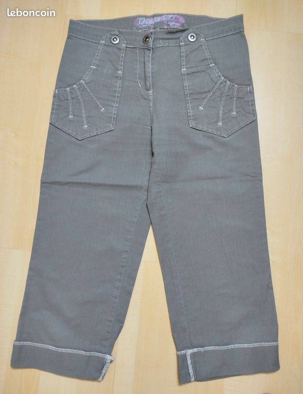 Pantacourt bermuda femme kaki 40 Vêtements