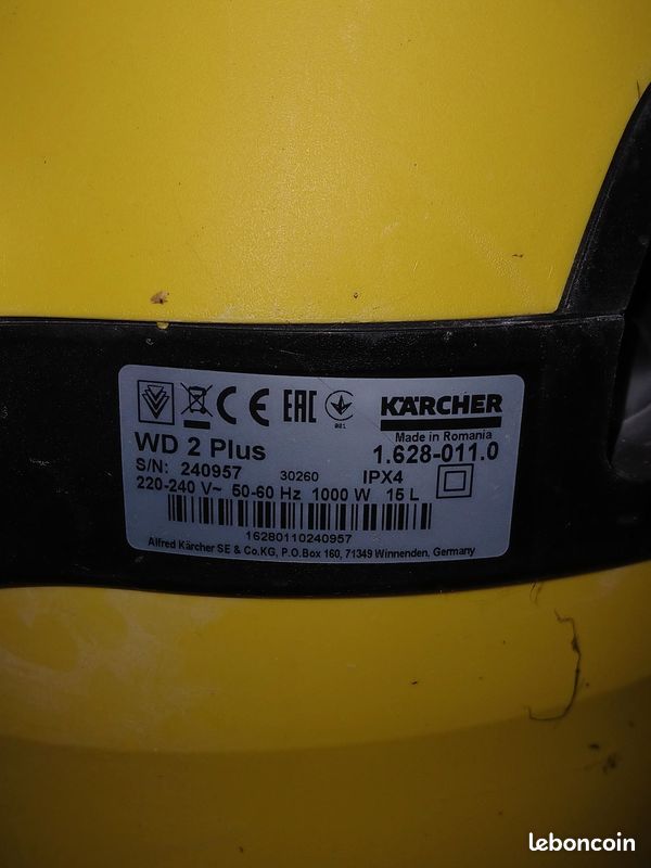 Apsirateur de chantier Karcher WD2 plus (image 2)