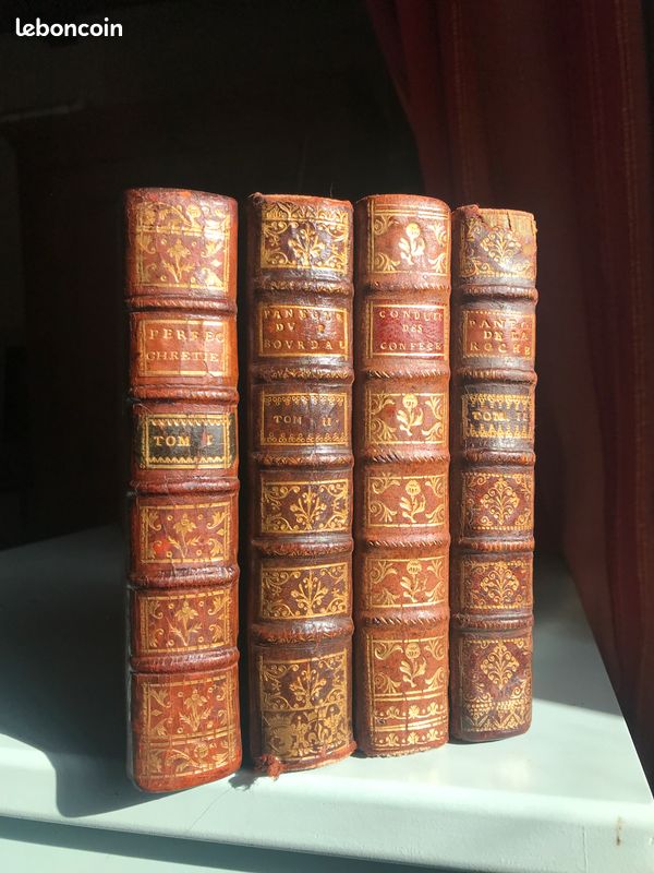 Livres anciens reliures cuir 18ème siècle (image 2)