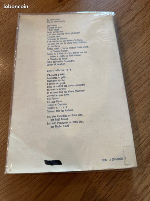 BORIS VIAN / L'HERBE ROUGE Et LES LURETTES FOURRÉES / PAUVERT 1969  6euros