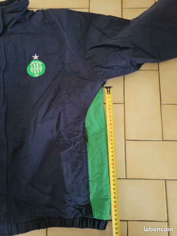 Veste Coupe-vent ASSE – Collection Officielle Saint-Étienne, Polyester, Coupe Homme, 100% Stéphanois