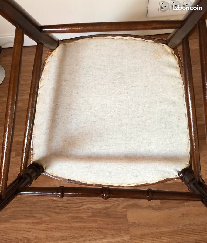 Chaise en bois motifs neige (image 3)