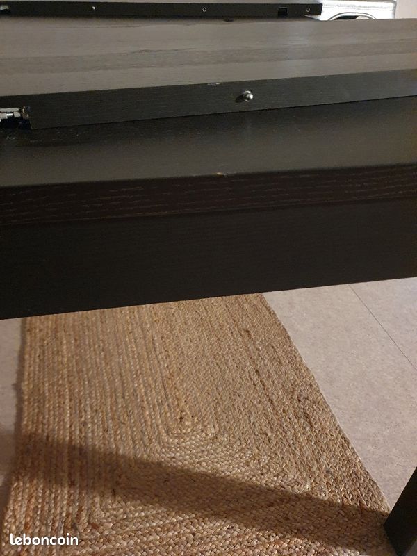 Table en LAMEBERG brun foncé avec 2 rallonges (image 4)