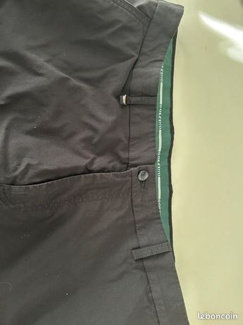 Pantalon Homme GOLFINO Bleu - Taille 48, Pinces, 100 % Polyester, Très Bon état