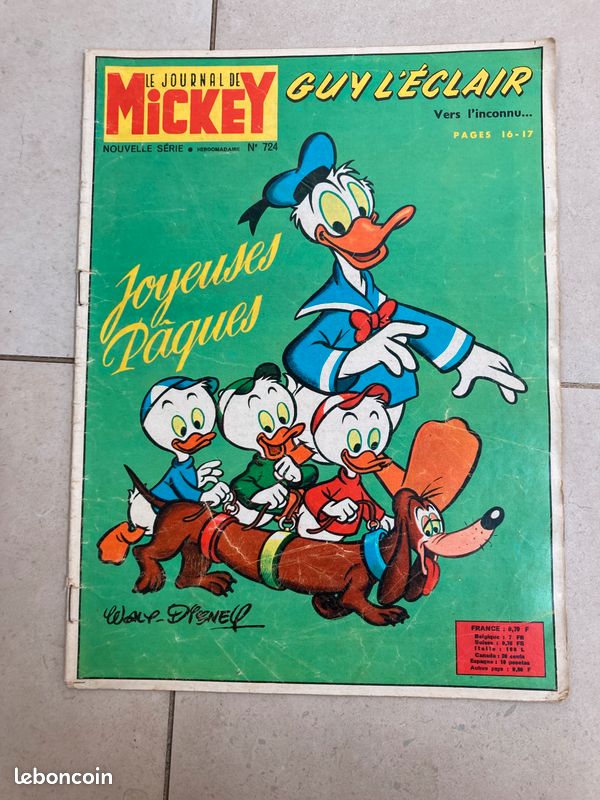 Bandes dessinées anciennes : journal de Mickey Numéros 711, 724, 747, 750, 752, 760, 764, 771, 773, 774 années 1966-1967 (Walt Disney) (image 4)