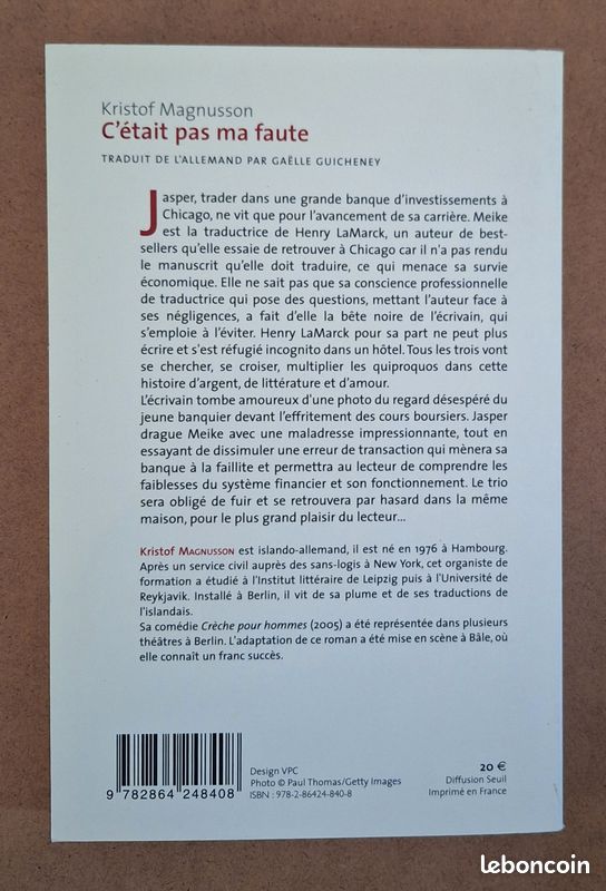 C'était pas ma faute Par Kristof Magnusson - NEUF (image 4)