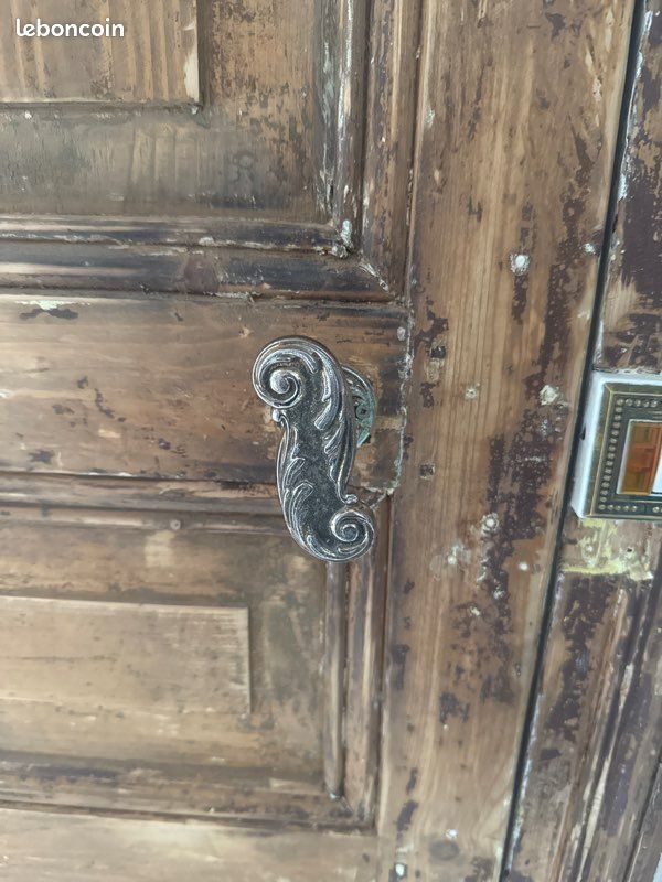 Plusieurs poignées de porte vintage avec bouton en porcelaine blanche (image 5)