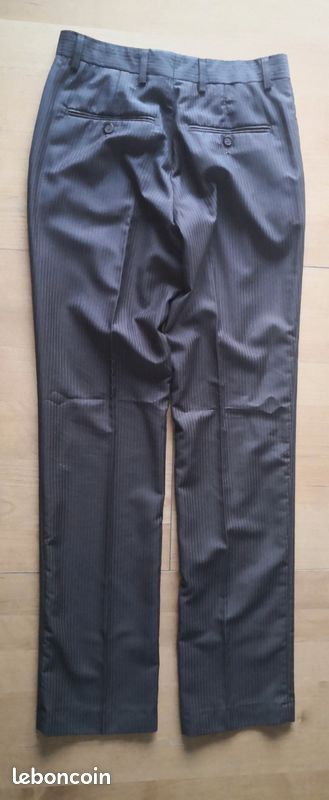 Costume homme veste & pantalon marron à fines rayures taille 36 Sergio Vitti La Halle (image 9)