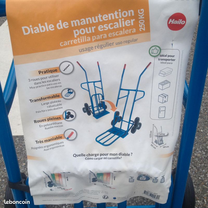 Chariot diable de manutention pour escalier pour la livraison (image 3)