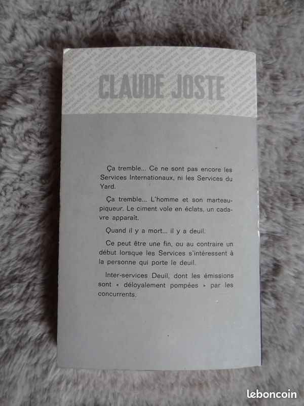 Livre de Claude JOSTE - Inter Services Deuil espionnage (image 2)