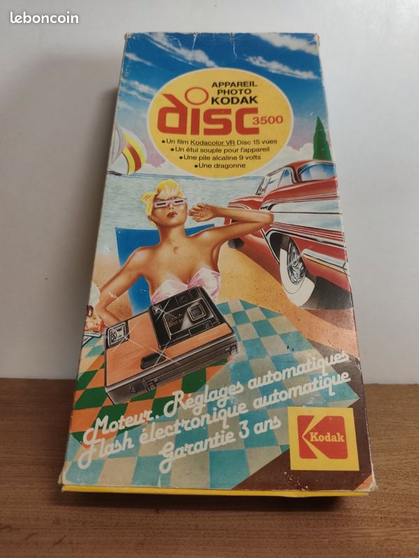 Appareil photo Kodak Disc 3500 – complet avec boîte, pochette et