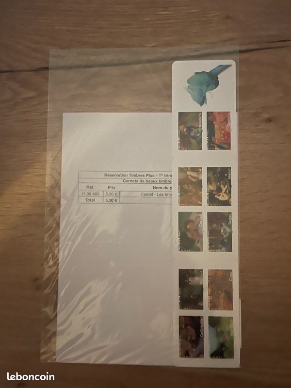 CARNET FRANCE BC1258 DE TIMBRES POUR AFFRANCHIR 12 LETTRES 20g  IMPRESSIONNISTE