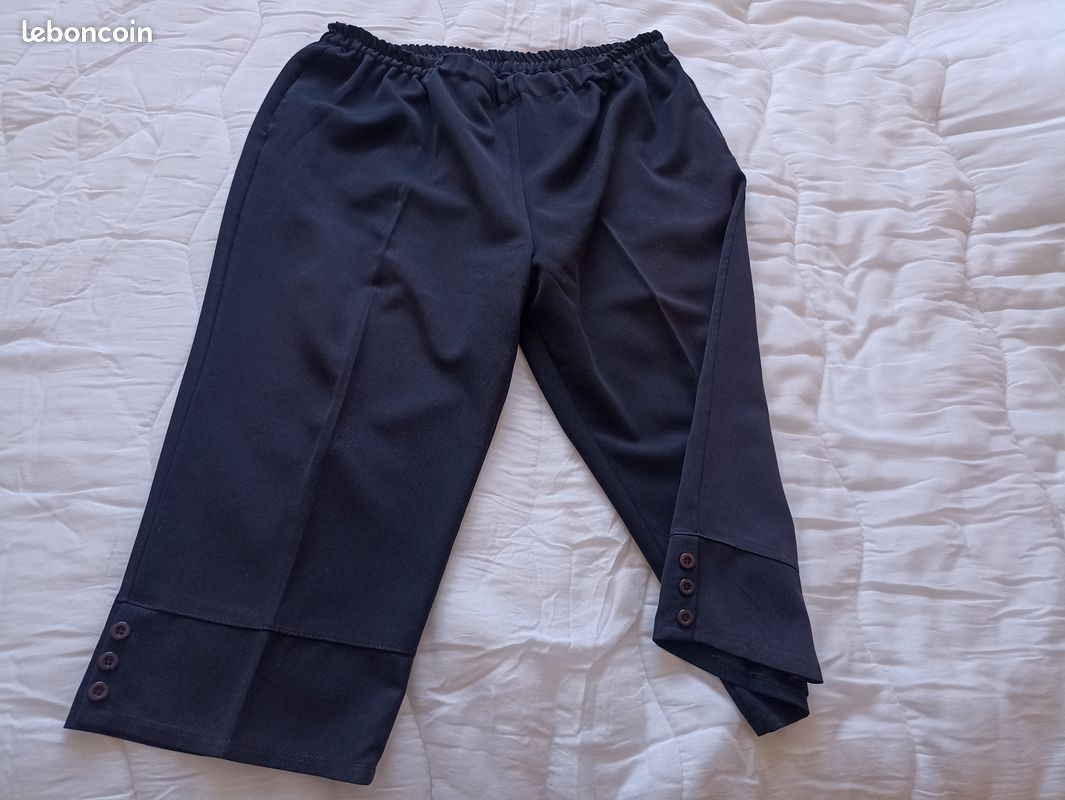Pantalon noir style Costume T46-48 (image 1)