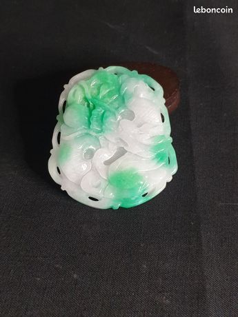 Bracelet Jonc En Jade Sculpté Chine Vers 1930/40