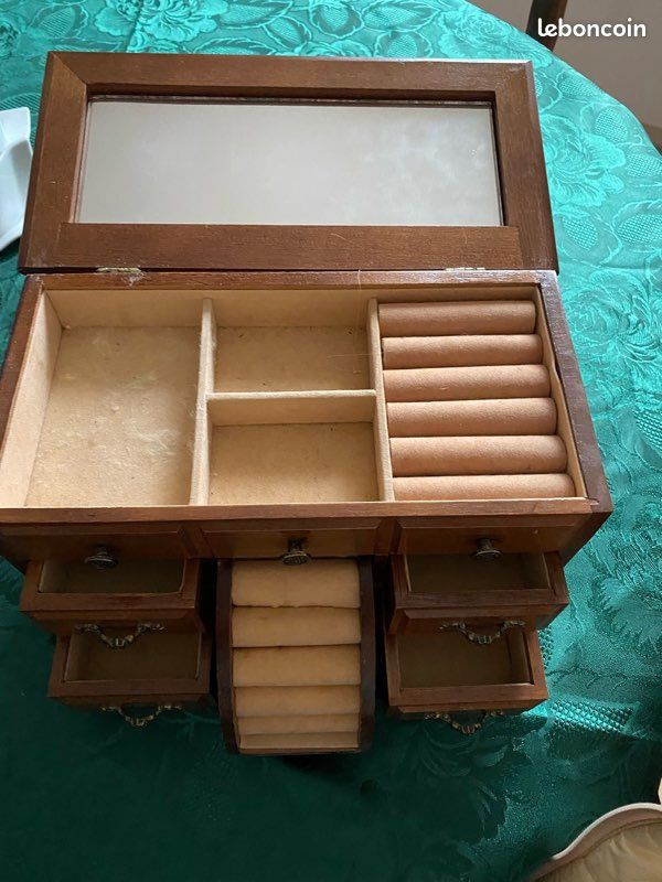 Coffret à Bijoux Vintage En Forme De Fauteuil - Années 50 - Occasion Avec Usure