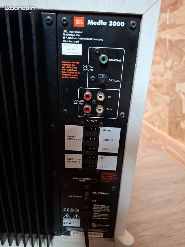 Subwoofer Jbl Simply Cinema Esc333 Home Cinéma JBL Esc 333