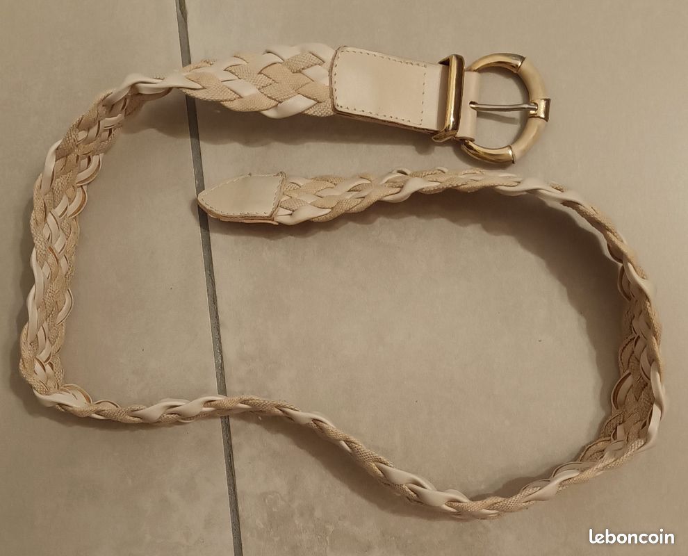 Ceinture tressée avec jolie boucle dorée 89 cm (image 6)