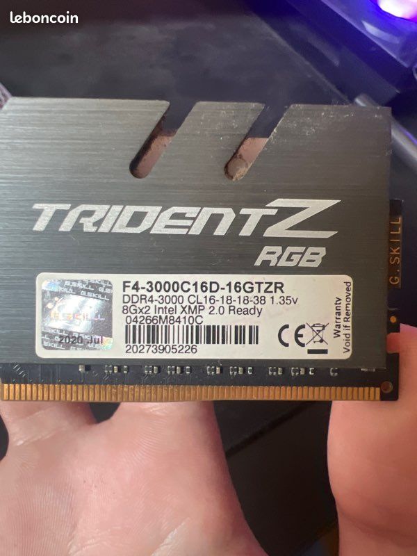 2x8 G GSkill Trident Z DDR4 3000 RGB (image 4)