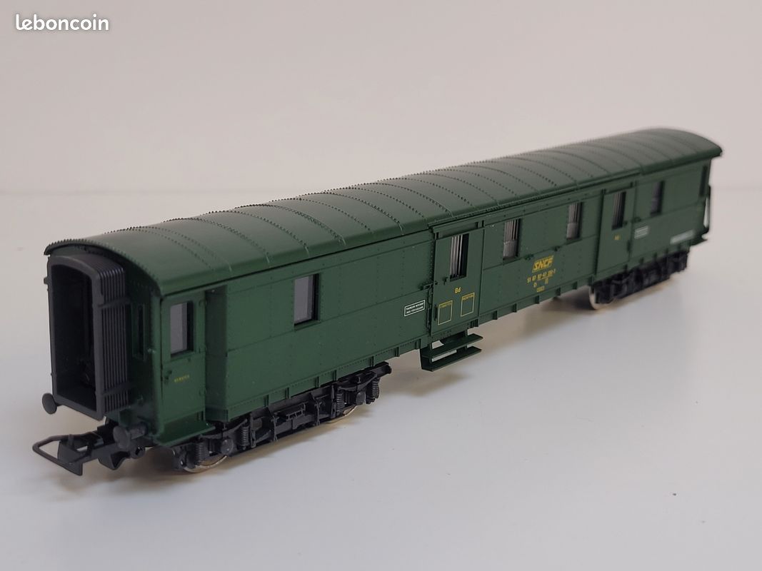 AS Wagons SNCF Talbo Bagages – 2 Wagons HO échelle 1:87 – Vert (Réf 130900) NEUF