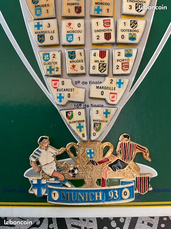 pin's allez l'om droit au but foot football club olympique de