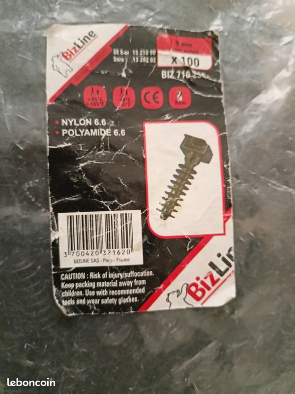 Chevilles pour collier de serrage Bizline 710250 (image 2)