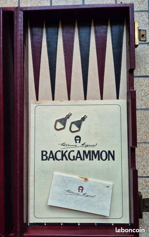 Jeu De Backgammon En Cuir Grand Format - Etienne Aigner (occasion)