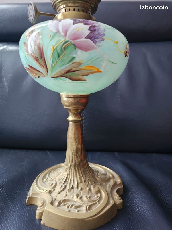 Lampe Tempête Ancienne Petrox Allemande - Verre D'origine - Kérosène - Vintage Collection