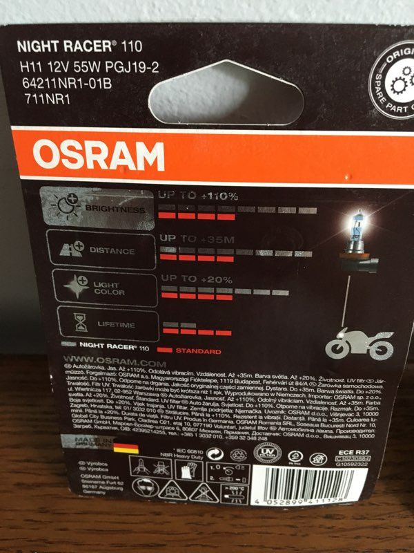 Ampoule moto Osram Night Breaker H7 de Osram
