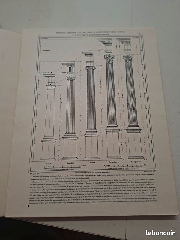 3261D: Pierre Esquie Traite Elementaire D Architecture 76 Planches Portfolio Complet (image 6)