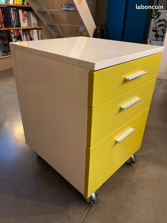 BESTÅ BURS Bureau, brillant blanc, 120x40 cm - IKEA