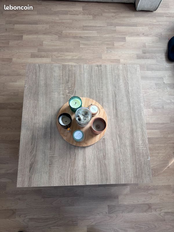 Table basse carré bois (image 3)