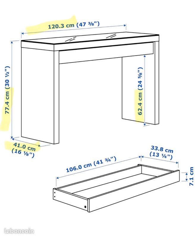 Coiffeuse Malm IKEA - NEUF (image 10)