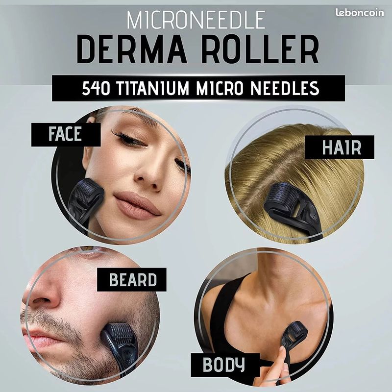 Dermaroller 540 Aiguilles En Titane - Pour Le Visage Et La Peau - Neuf