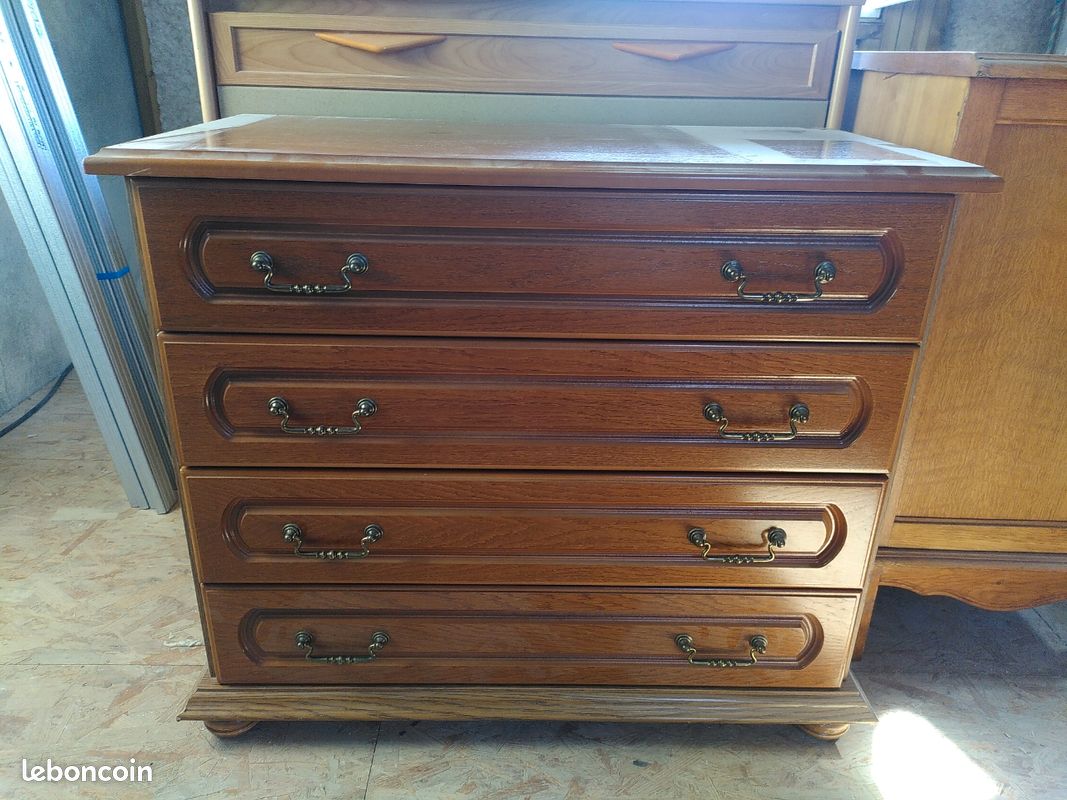 Commode bois 4 tiroirs (image 1)