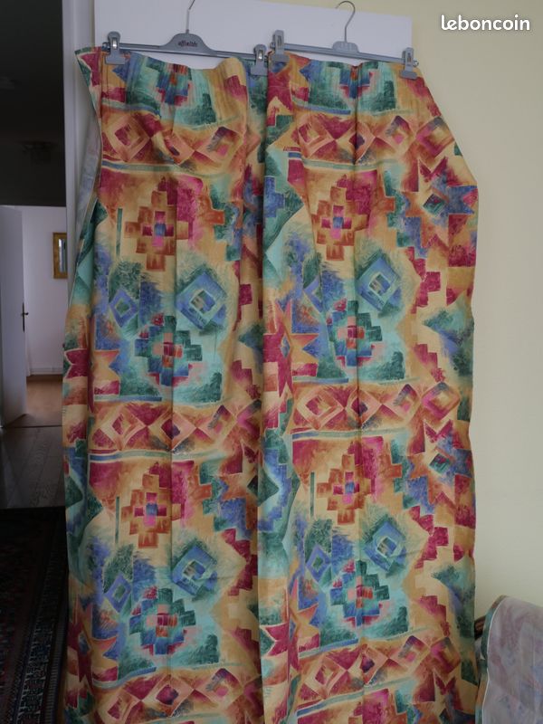 2 doubles rideaux avec housse de coussin (image 1)