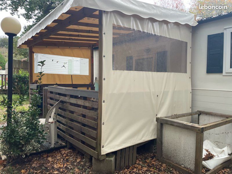 Pergola pour terrasse de mobil home bache toit en pvc (image 3)
