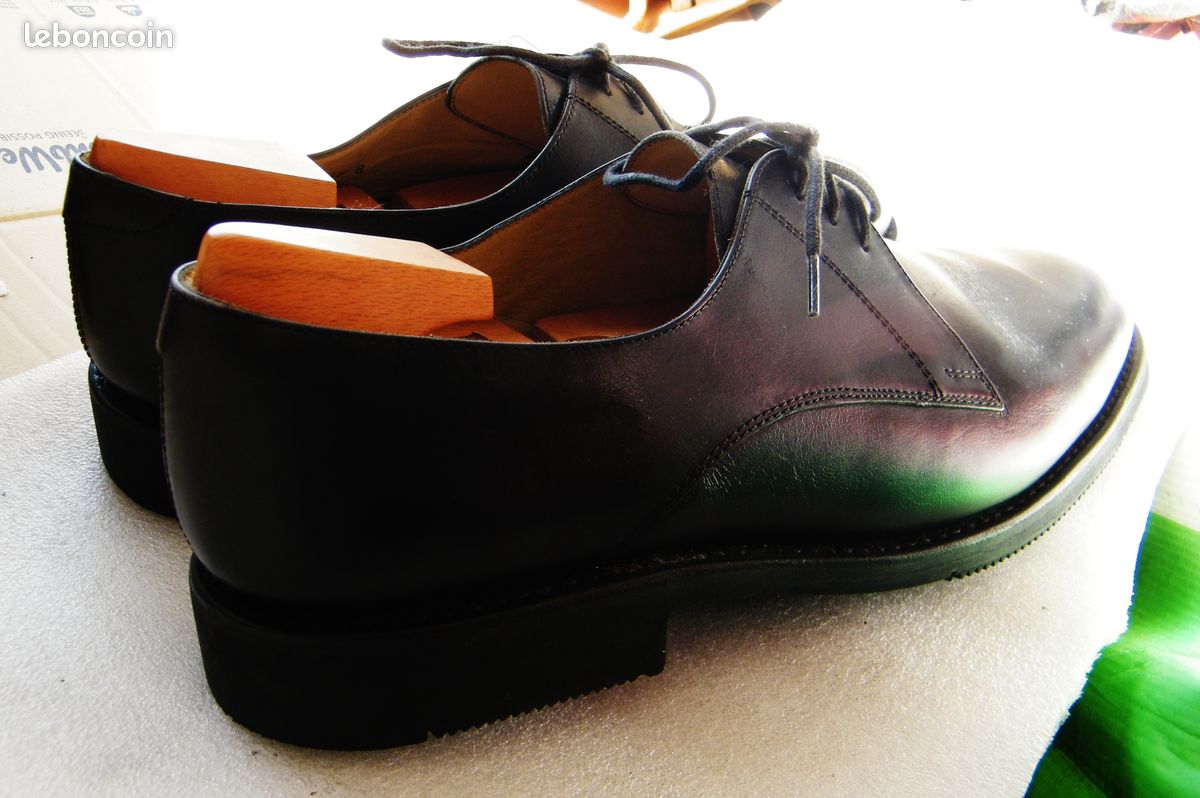 Chaussures en cuir noir Marbot (cousu Goodyear) tbe 45,5 46 homme (image 6)