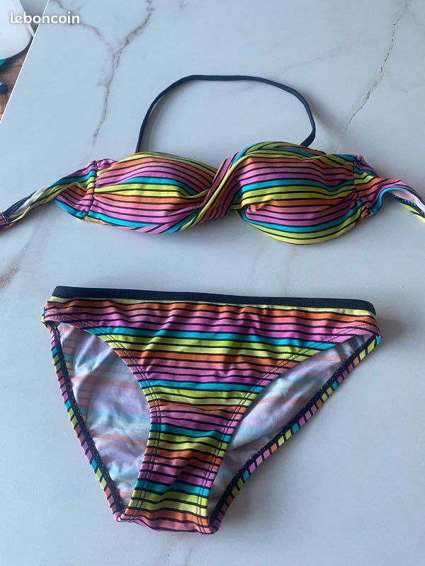 Maillot de bain neuf rayé (image 1)