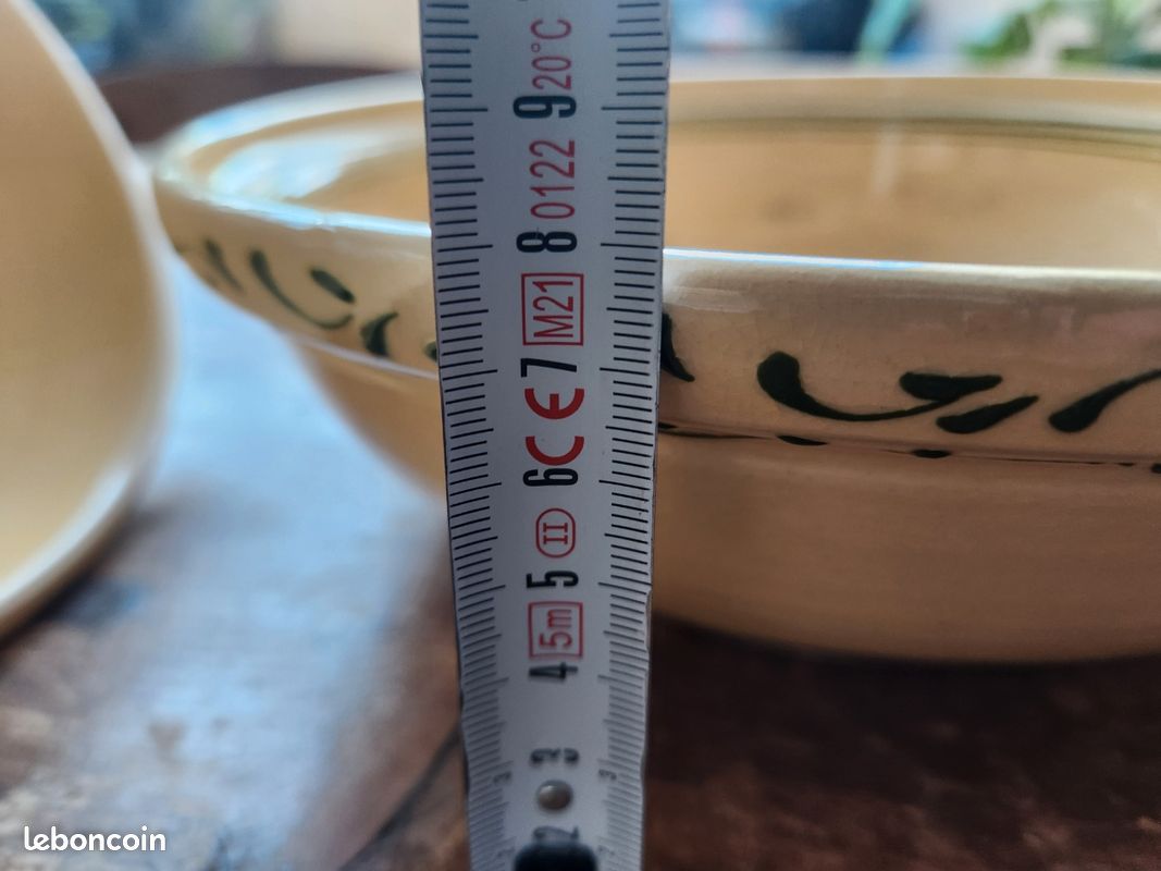 Tajine en céramique signé Vallauris G.C – décor floral (image 11)