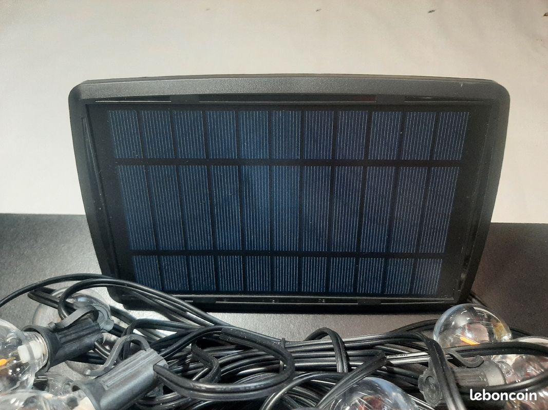 Guirlandes, Guinguette, lampe LED solaire, couleur jaune clair (image 4)