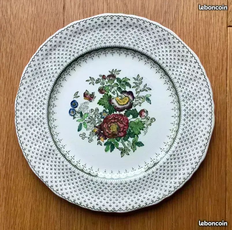 Lot de 6 assiettes à dessert vintage anciennes Mason’s Paynsley Patt Ironstone china England 20cm (image 2)