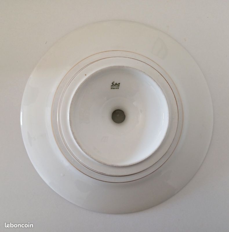 Assiette et coupe anciennes assorties (image 4)