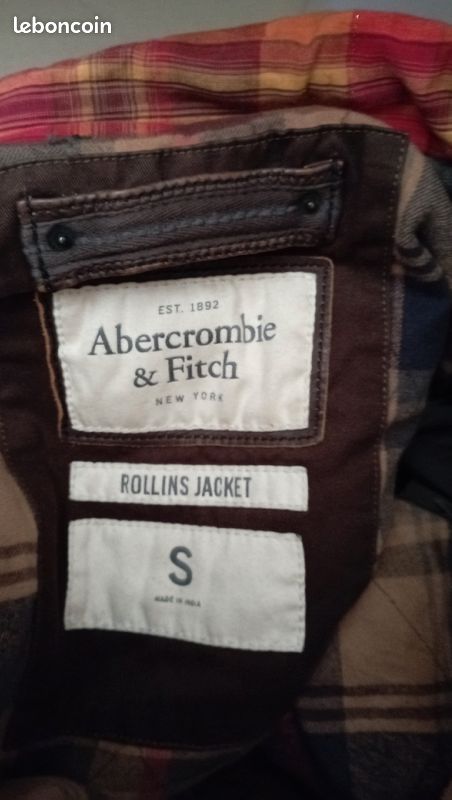 Veste manteau blouson tout cuir abercrombie (image 9)