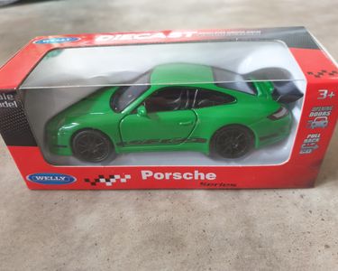 Welly – Porsche 911 992 GT3 RS Coupé Vert – Modèle Métal 1:34-1:39 – Portes Ouvrantes – 11 Cm – Sous Licence