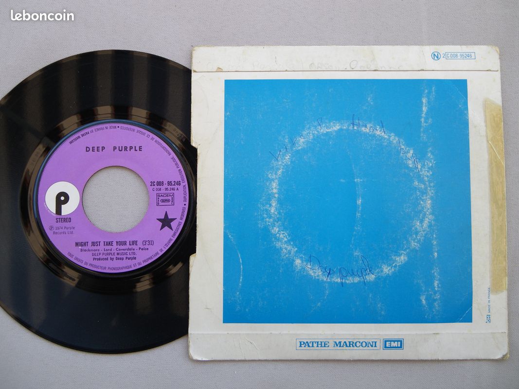 DEEP PURPLE 7" Might Just Take Your Life/ Coronarias Redig FRANCE (image 2)