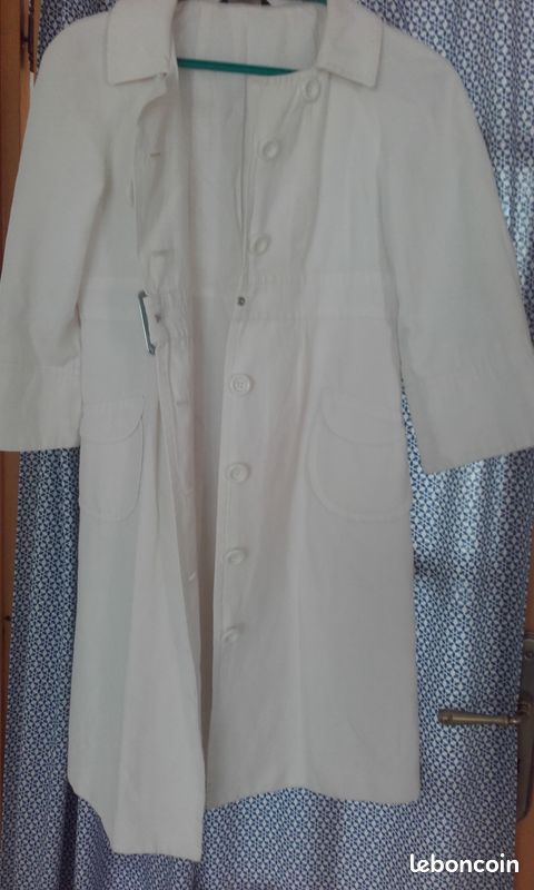 Vente Veste longue blanche très bon état marque Tara Jarmon taille 38 (image 3)