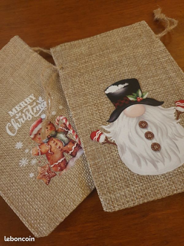 Pochettes cadeaux x2 14x10 Noël (image 1)