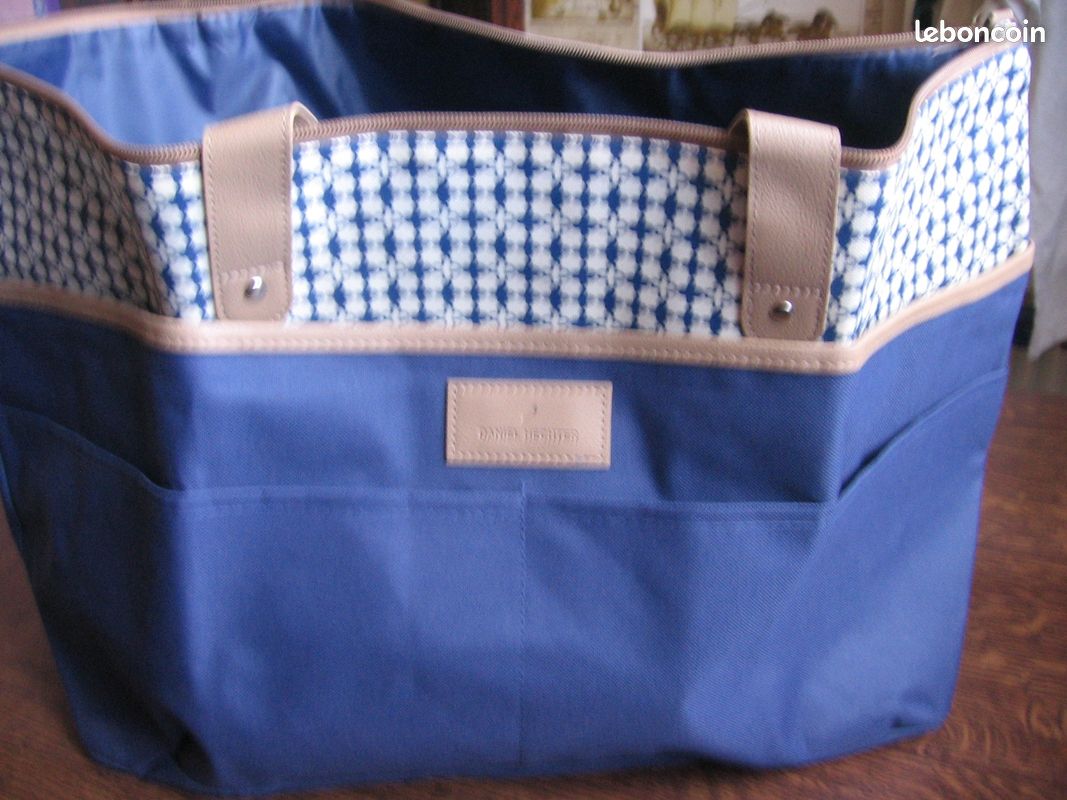 Sac Cabas Daniel Hechter 'Alouette' En Nylon - Couleur Gris/marron - Neuf Avec étiquettes