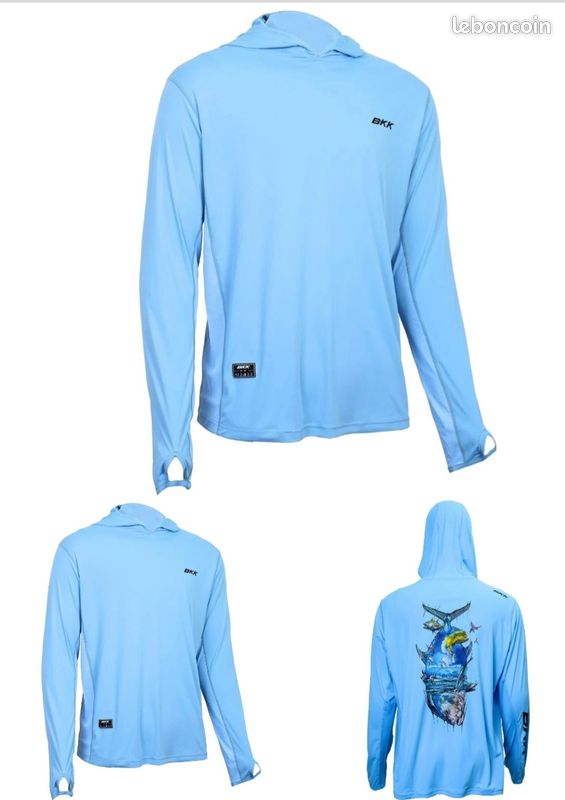 HUKLM252101-XXL) Chemise de pêche Huk UPF 50 à capuche, vêtements de